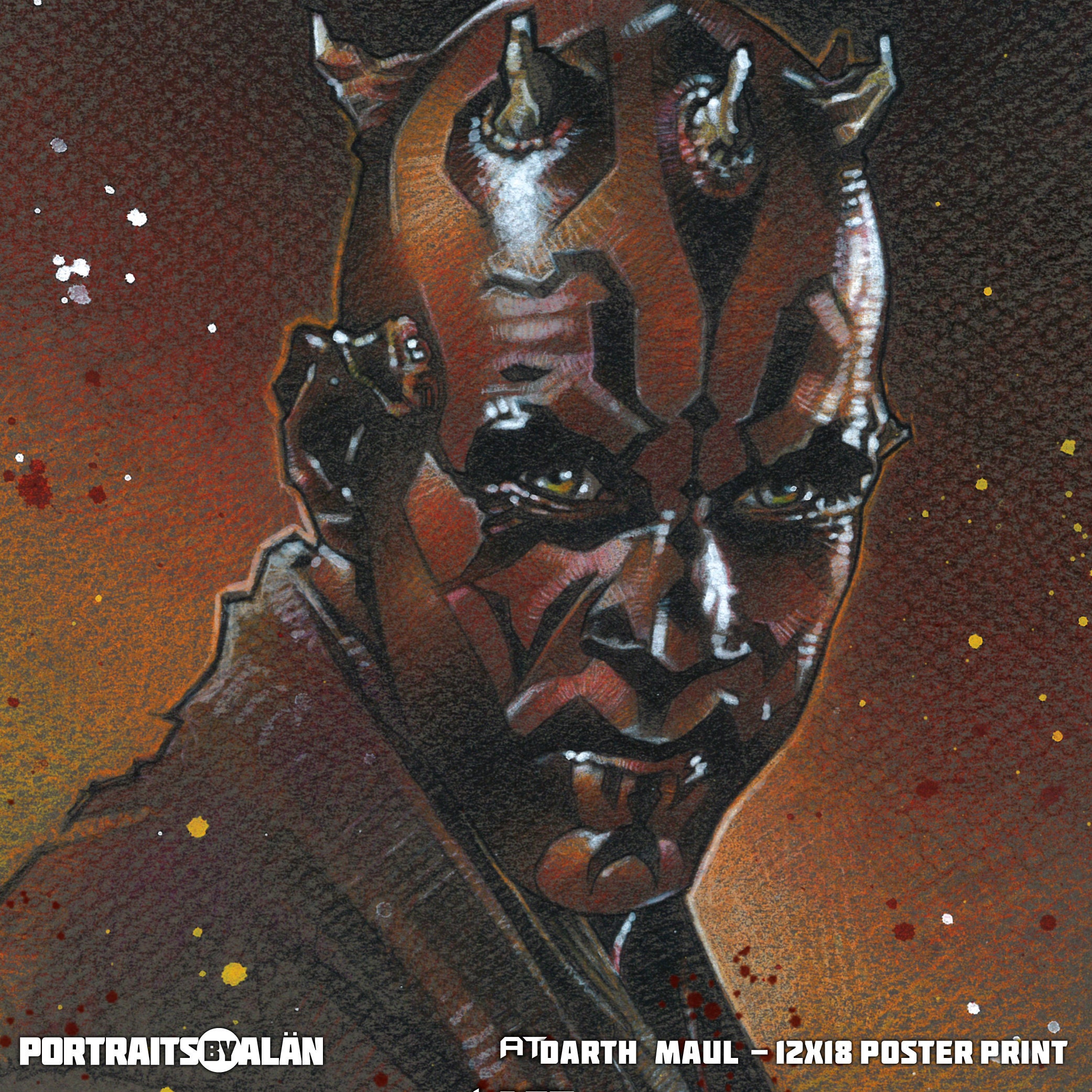 Darth Maul 12x18 Poster Fan Art Print Original Poster Design | Etsy