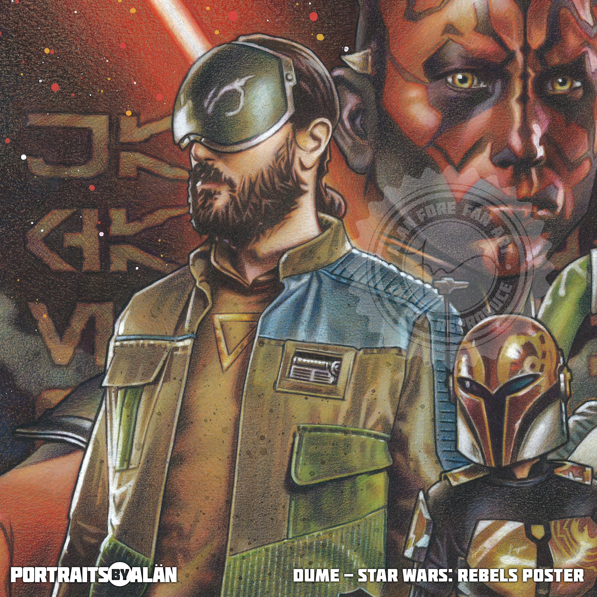 Dume - スターウォーズ: 反乱者たち 12x18 ポスタープリント