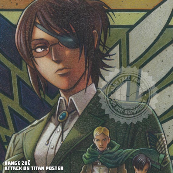Z.O.Eポスター　①③ Hange Zoe 12x18 Poster - Original Attack on Titan Anime Fan Art - Etsy