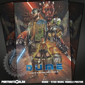Dume - Star Wars: Rebels 12x18 Poster Print - Original Movie Poster Design for the Fan Film Featuring Kanan Jarrus and Hera Syndulla
