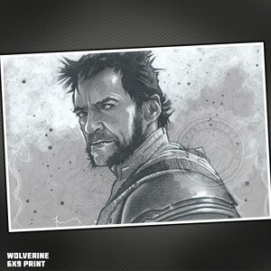 Wolverine Fan Art Print of Hugh Jackman as Logan From Deadpool and ...