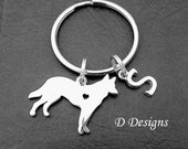 German Shepherd Dog Keyring, German Shepherd Dog Keychain, Animal Key Chain, Dog key ring, Personalised Key chain, Dog Lovers Gifts