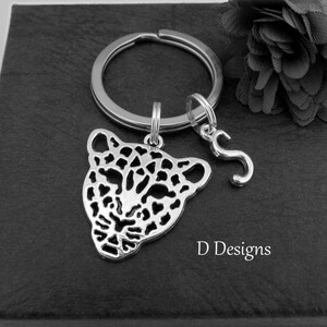 Leopard Keyring, Personalised Big Cat Animal Jewellery Gifts