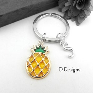 Pineapple Fruit KeyRing, Personalised Food Tropical Jewellery Gifts