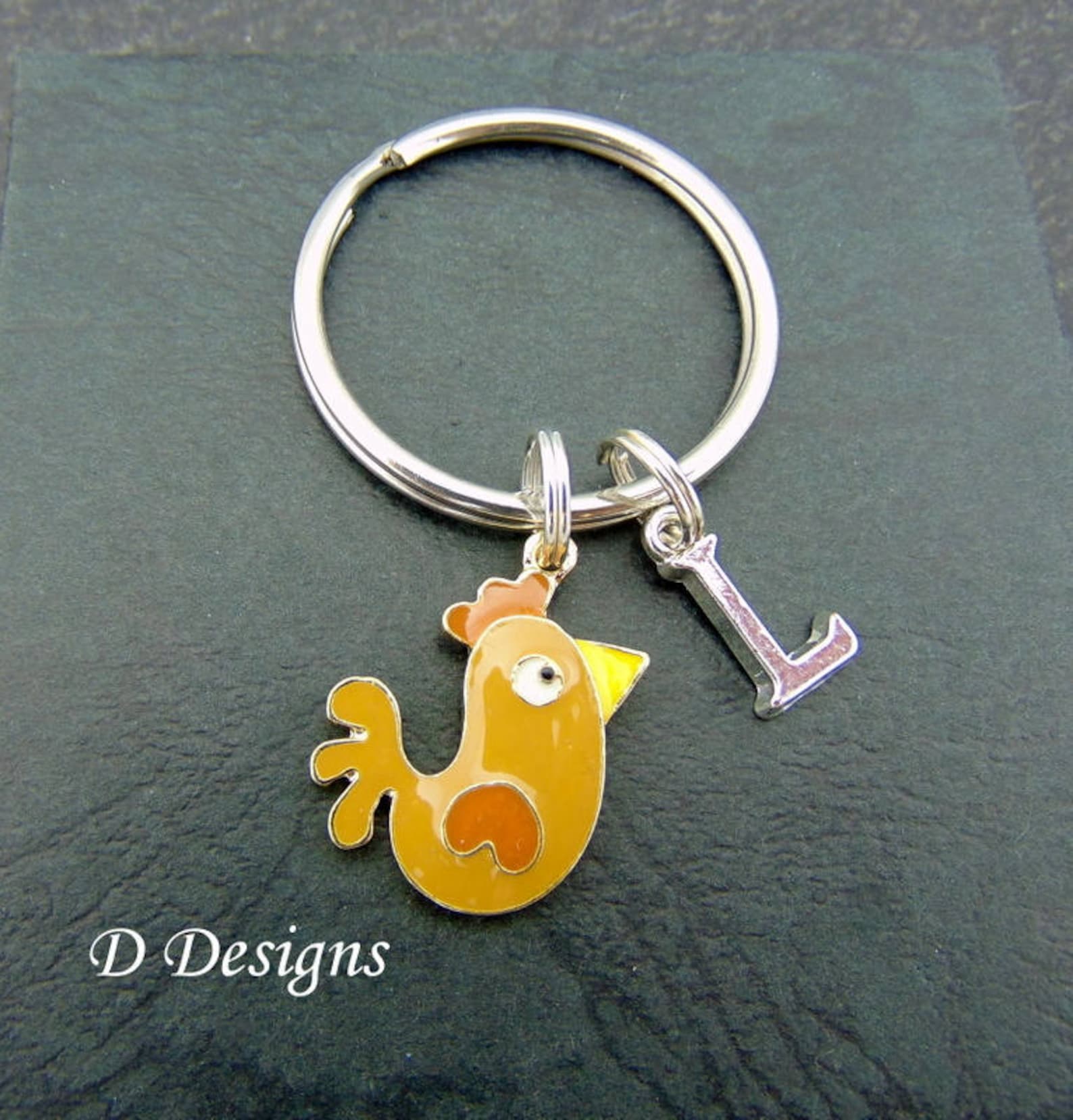 Chicken Keyring Chicken KeyChain Hen Key Chain Hen Keyring Etsy