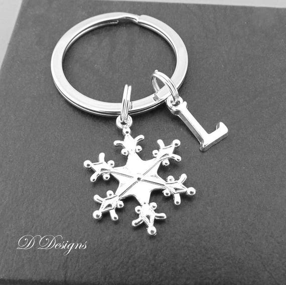 Snowflake Keyring Snowflake KeyChain Winter Key Chain Etsy