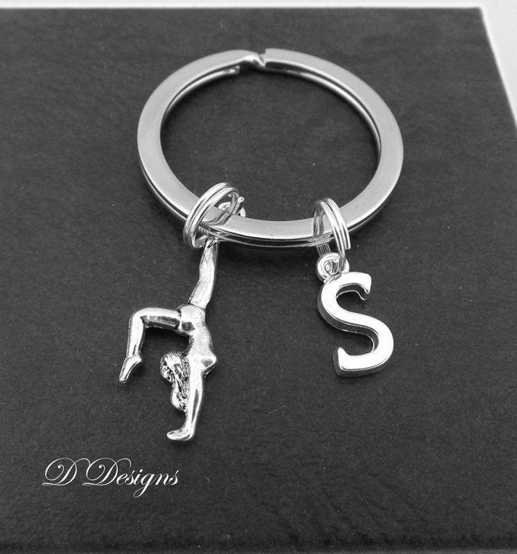 Gymnast KeyRing Gymnast KeyChain Gymnastics Keyring Etsy