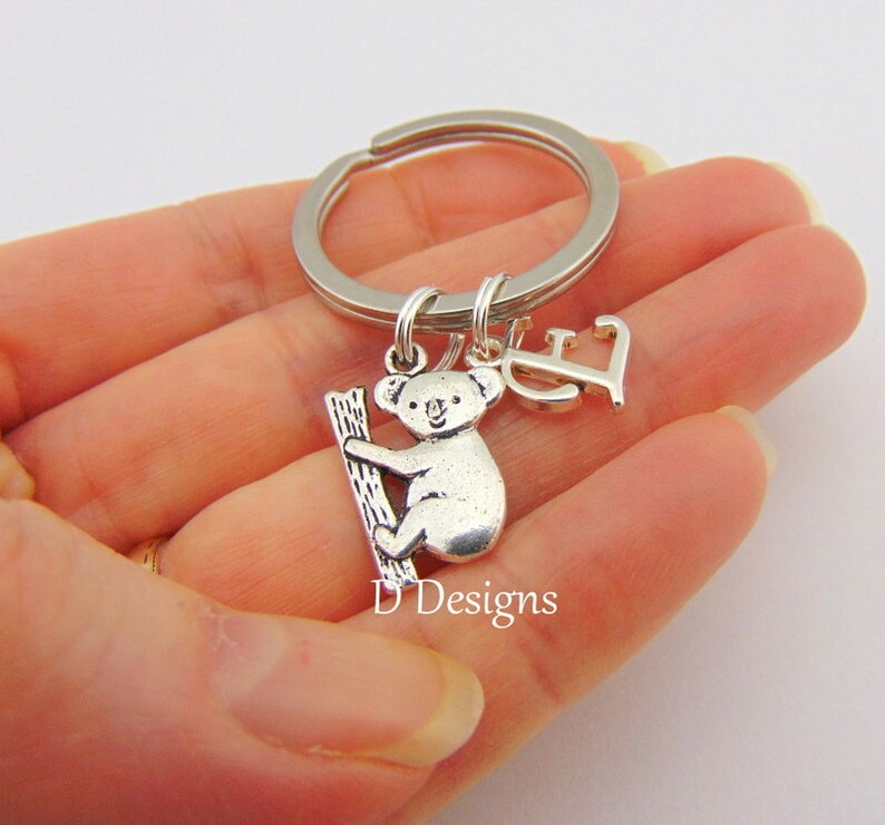 Koala Keyring Koala Keychain Animal Keychain Personalised Etsy