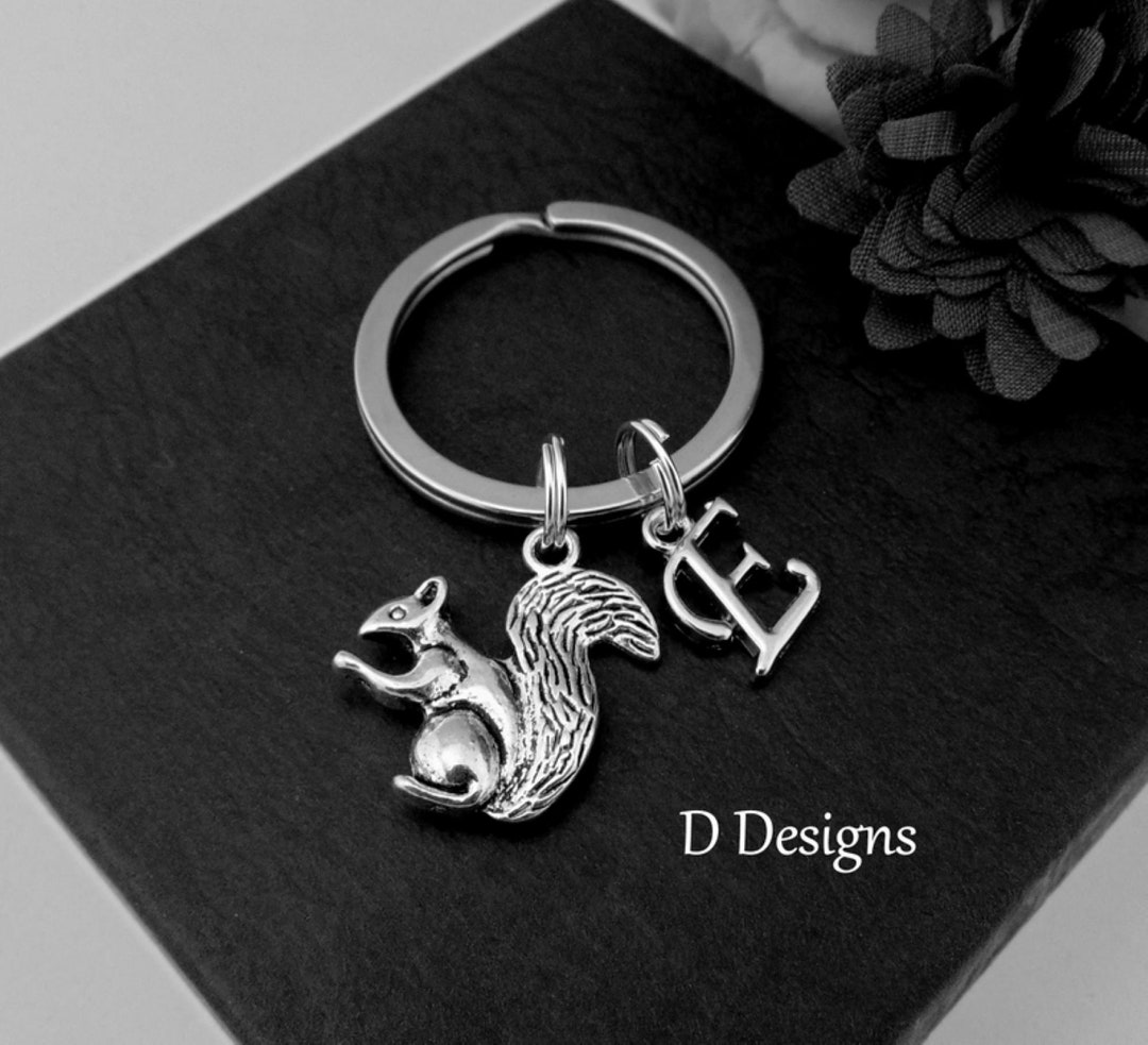 Squirrel Keyring Squirrel Keychain Animal Keychain Etsy UK