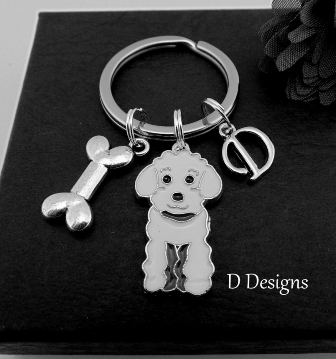 Cockerpoo dog Keyring Personalised Pet Jewellery Gifts Etsy