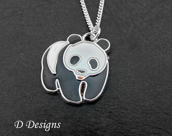 Panda Necklace, Panda Necklace, Panda Jewellery, Panda Gifts, Necklace, Sterling Silver Necklace
