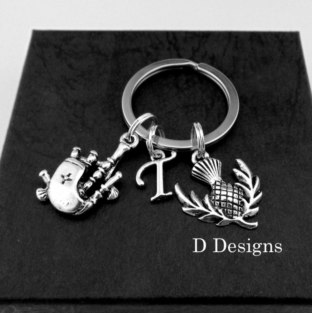 Bagpipes Key Ring Personalised Instrument Scottish Jewellery Etsy UK