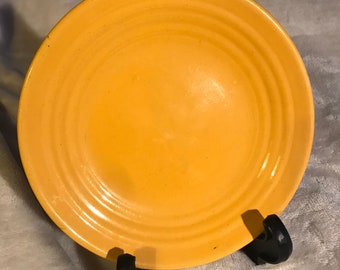 Vintage 8 Bauer Ring Ware Plate Yellow