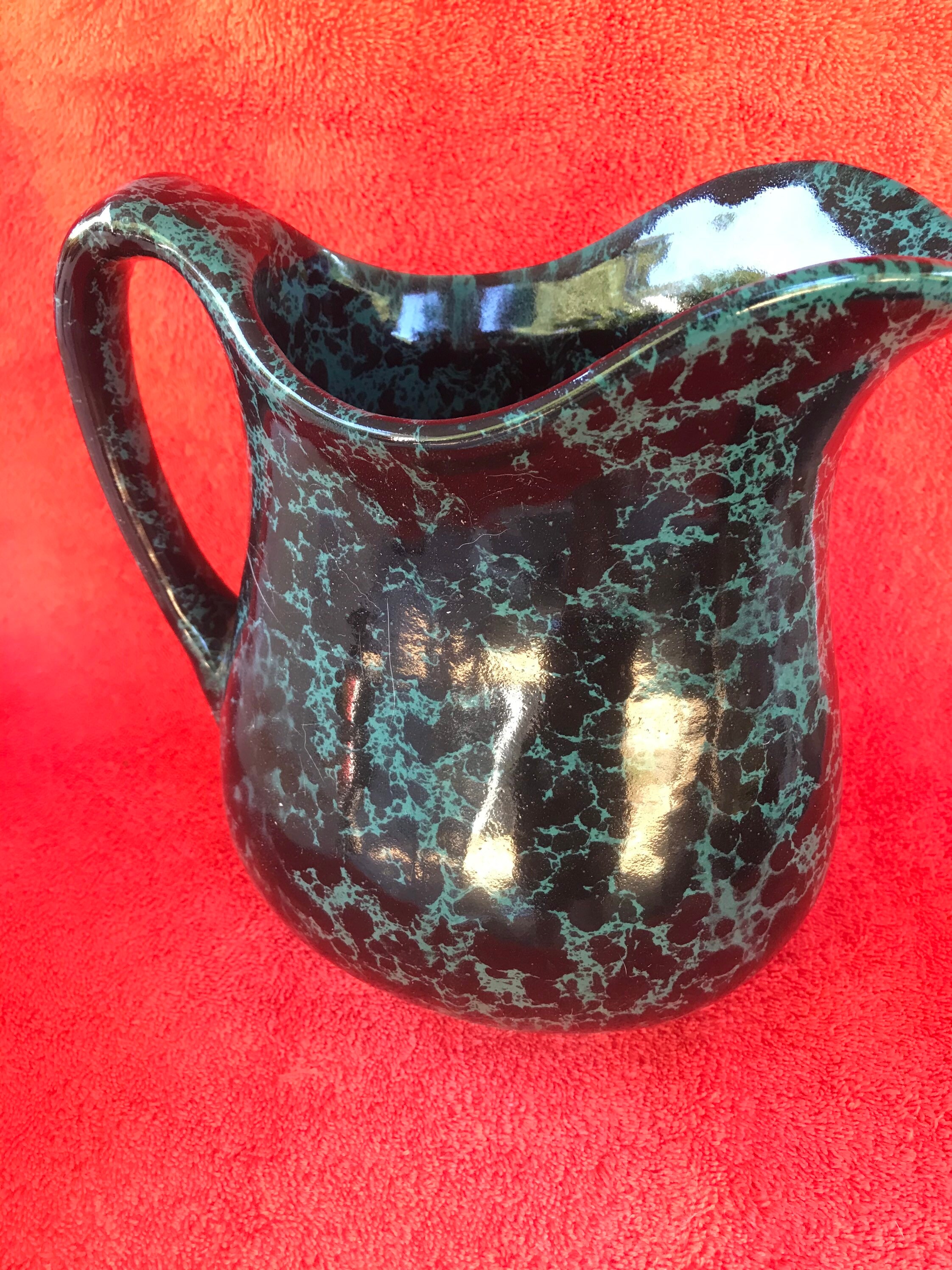 Bennington Pottery of Vermont green and black agate Etsy