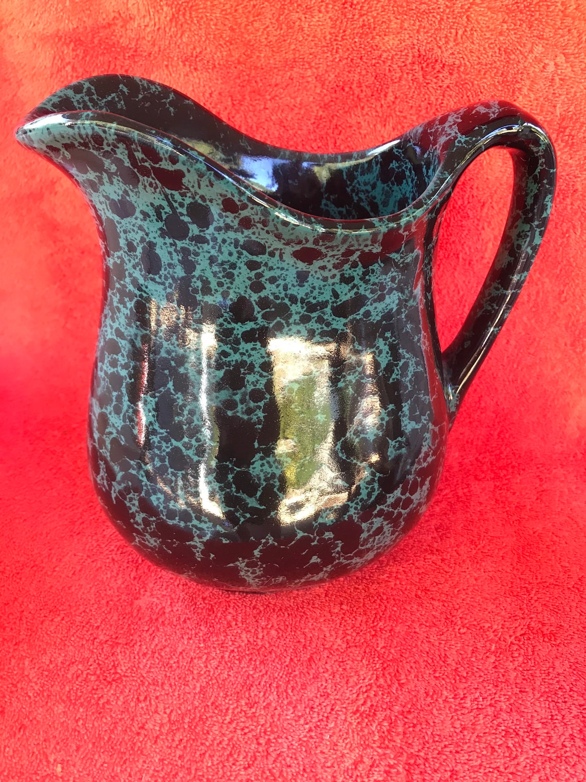 Bennington Pottery of Vermont Green and Black Agate Etsy