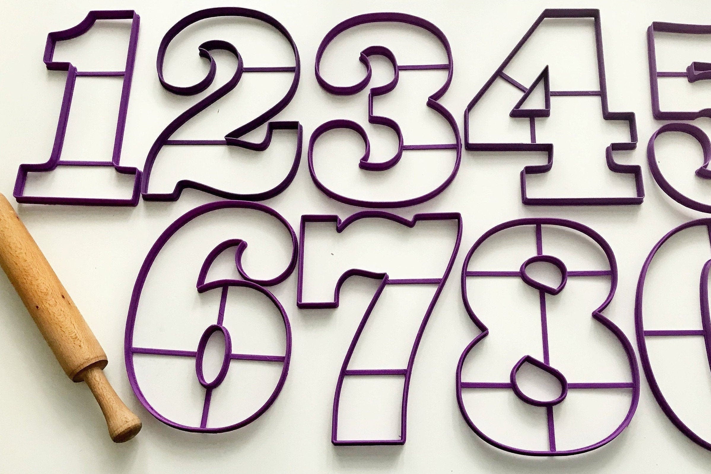 10 inch EXTRA LARGE Full set 09 Fancy numbers cake molds Etsy