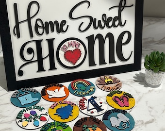 Home Sweet Home / Home Sweet Home Sign / Home Decor / Interchangeable /  Seasons / House Warming