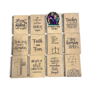Custom Notebook, Teacher, Laser Engraved, Blank Pages, Personalized Journal, Gift Giving, Note Taking, Gifts, Fun Journal, Stuff I cant Rem