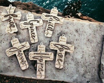 Religious cross, charms, unfinished, faith ornaments, blank cross charms, DIY religious crafts, unfinished wood crosses, faith decor