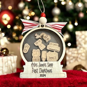 Personalized Baby’s 1st Christmas Ornament, Custom Baby Ornament, Baby’s First Keepsake, Personalized Holiday Decor, Newborn Ornament