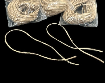 Pre-Cut Jute Twine String: 2mm 3-Ply Natural Jute for Crafts