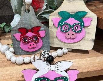 Pig Car Charm, Pig Bag Charm, Farm Animal Ornament, Show Pig Charm, Farm Animal Decor, Personalized Pig Charm, Custom Animal Ornament