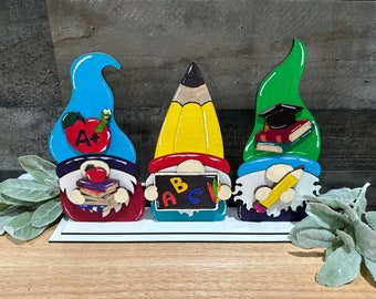 Gnome School Teacher Classroom Gnomes Shelf Sitter / Gnome Teachers / Shelf Sitter/ Teacher ABC