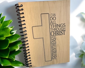 Custom Notebook, Teacher, Laser Engraved, Blank Pages, Personalized Journal, Gift Giving, Note Taking, Gifts, Wooden Journal, Cross Journal