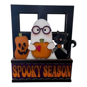DIY Spooky Season, Ghosts Interchangeable Window Insert Kit, Halloween