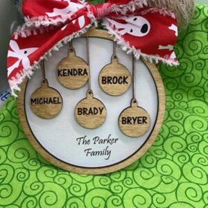 Family Ornament, Family Ornament with 7 Names, Family Ornament, Christmas, Personalized, Ornament, Christmas