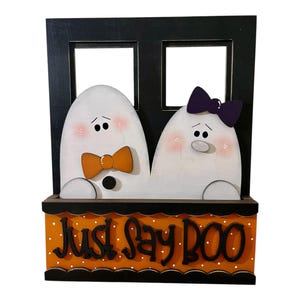 DIY Just Saw BOO, Halloween Interchangeable Window Insert Kit, Ghosts
