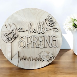 Hello Spring door hanger, Spring Door Hanger, Flowers, Easter, Spring, Spring Door Hanger, Flower Spring, Door Hanger