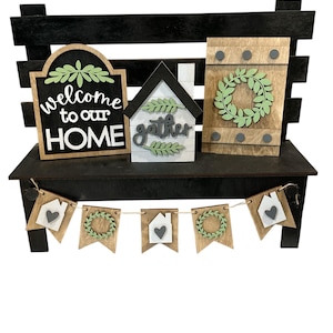 Bench Shelf Inserts: Interchangeable Birch Display Decor