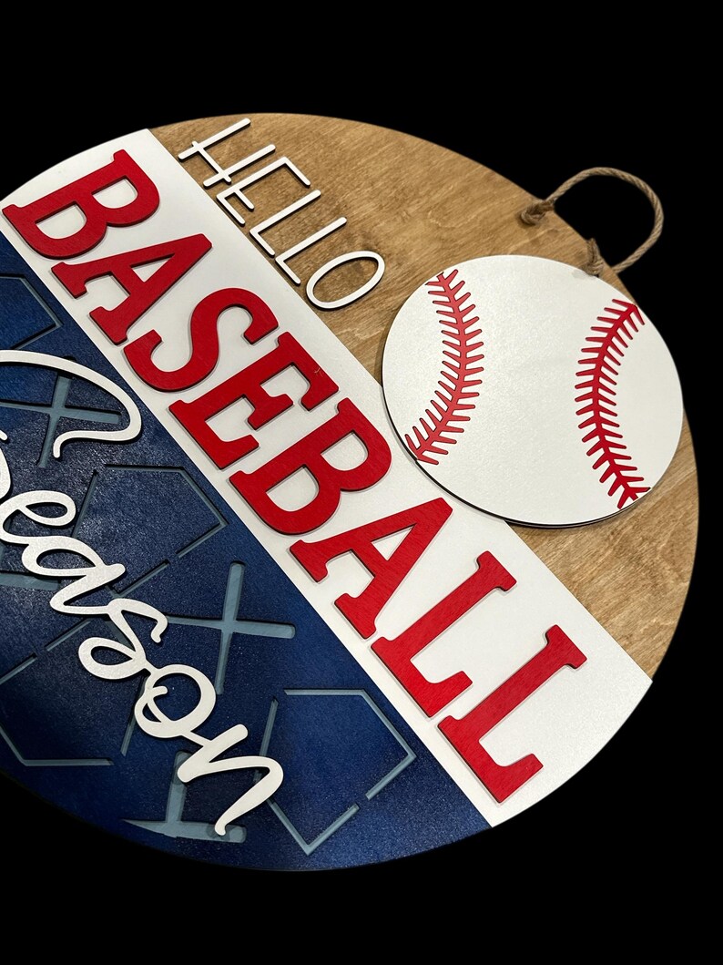 Hello Baseball Season, Doorhanger, Hello Baseball, Baseball Door Hanger ...