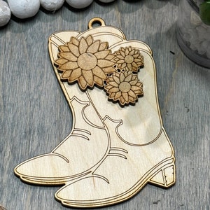 Black Cowboy Boots Car Charm