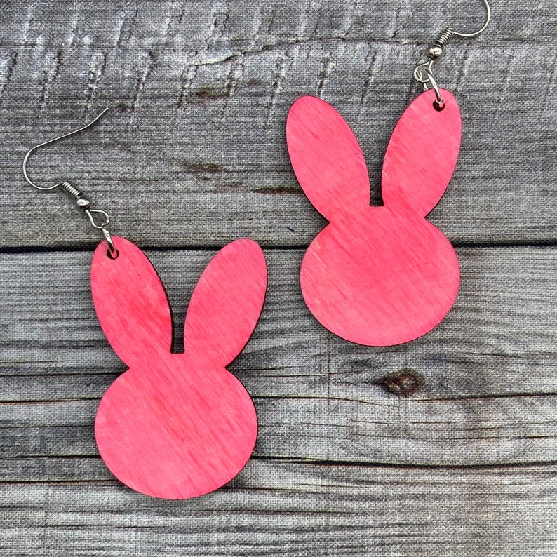 Two for One Bunny Macrame Laser Cut Earring Svg image 4