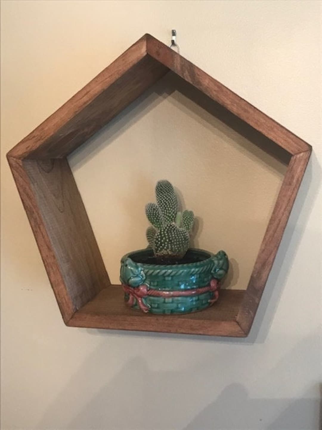 Plant Shelf Pentagon Shelf Floating Pentagon Shelf Geometry Etsy