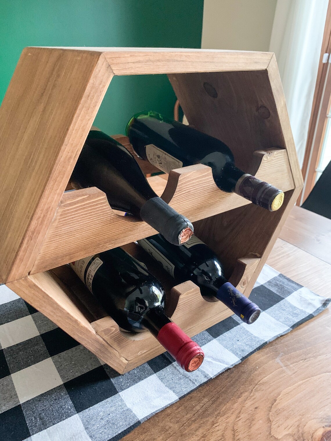 Wine Rack Hexagon Wine Rack Shelf Wine Display. Etsy