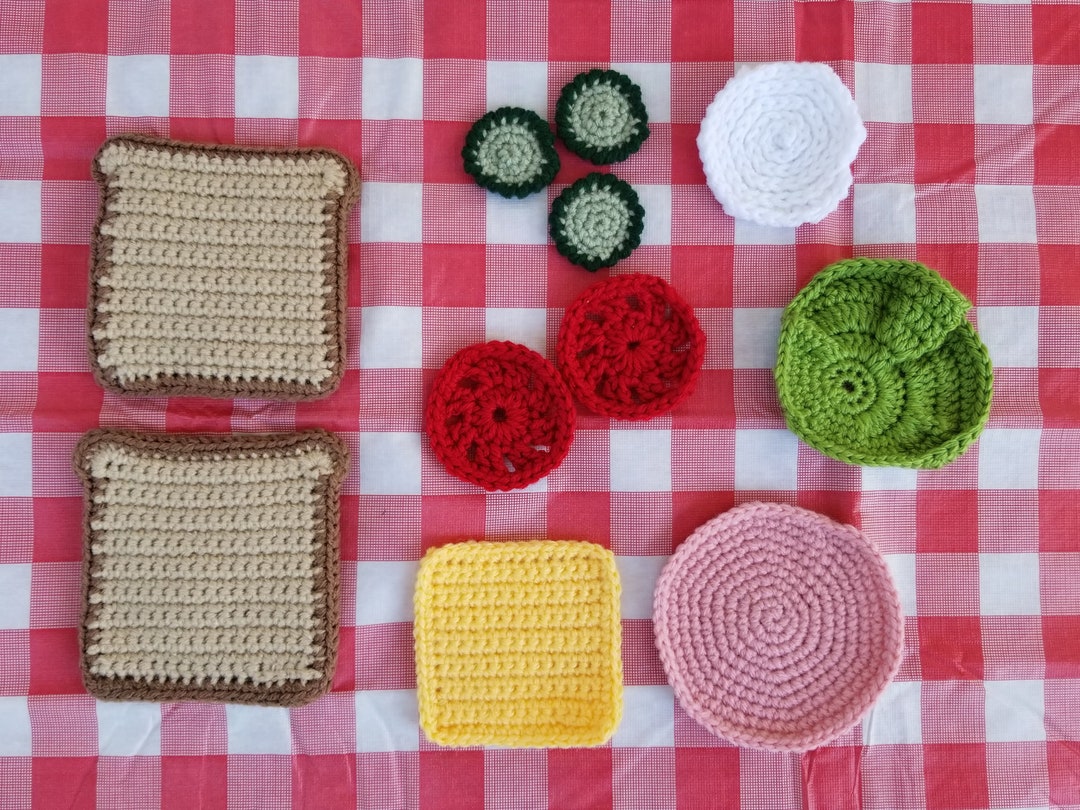 Crochet Bologna and Cheese Sandwich With All the Fixings Etsy