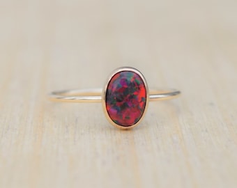 red opal ring