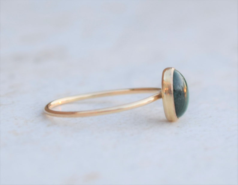 Malachite Ring Gold Malachite Ring Natural Gemstone Genuine image 6