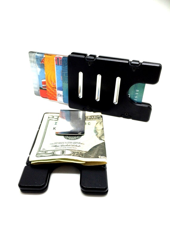 BilletVault Wallet//Credit Card Holder black front pocket RFID protection Alum