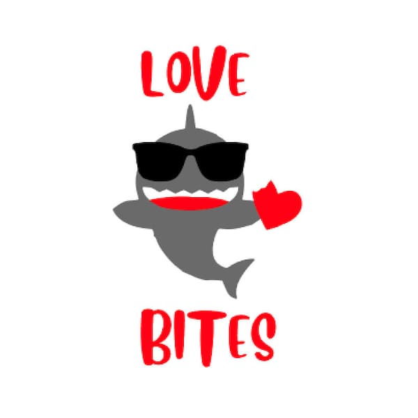 Love Bites shark SVG