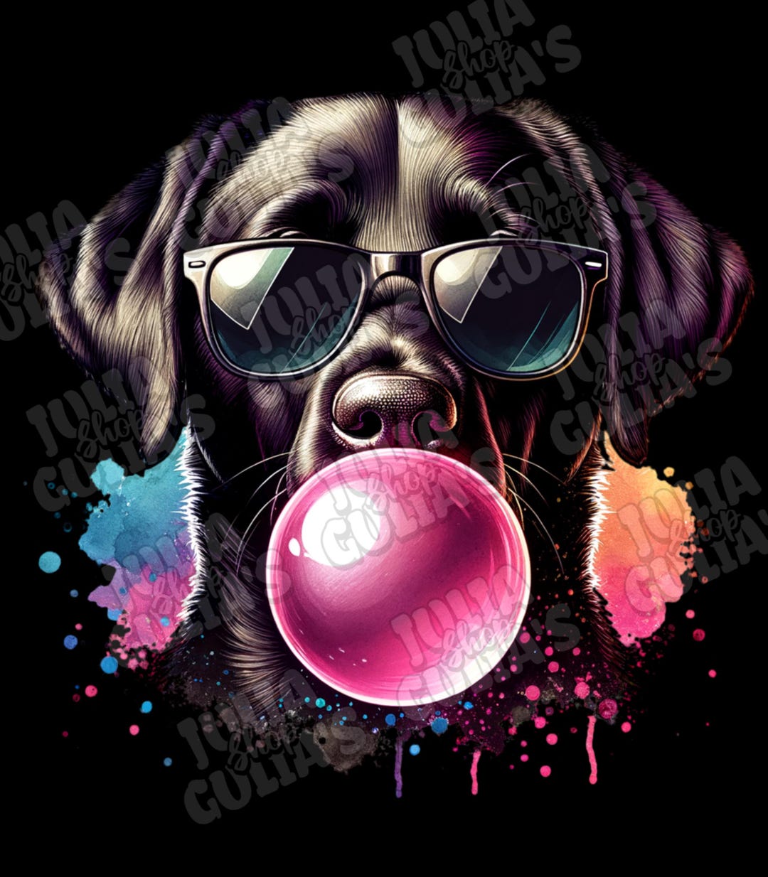 Black Lab PNG, Black Lab, Dog Blowing Bubble, Black Lab Blowing Bubble ...