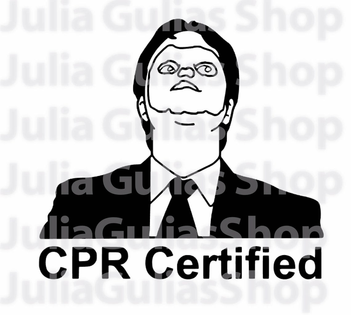 Dwight Schrute CPR Certified SVG Etsy