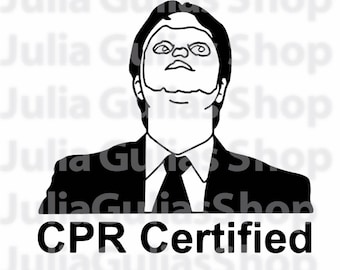 Dwight Schrute CPR Certified  SVG