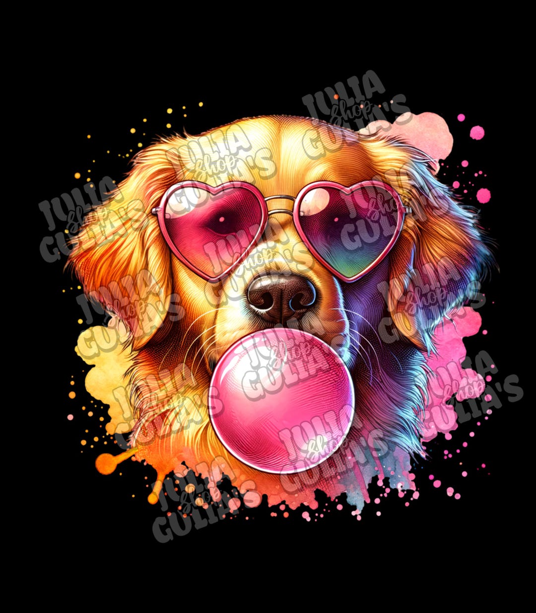 Golden Retriever PNG, Valentines Day Golden Retriever, Dog Blowing ...