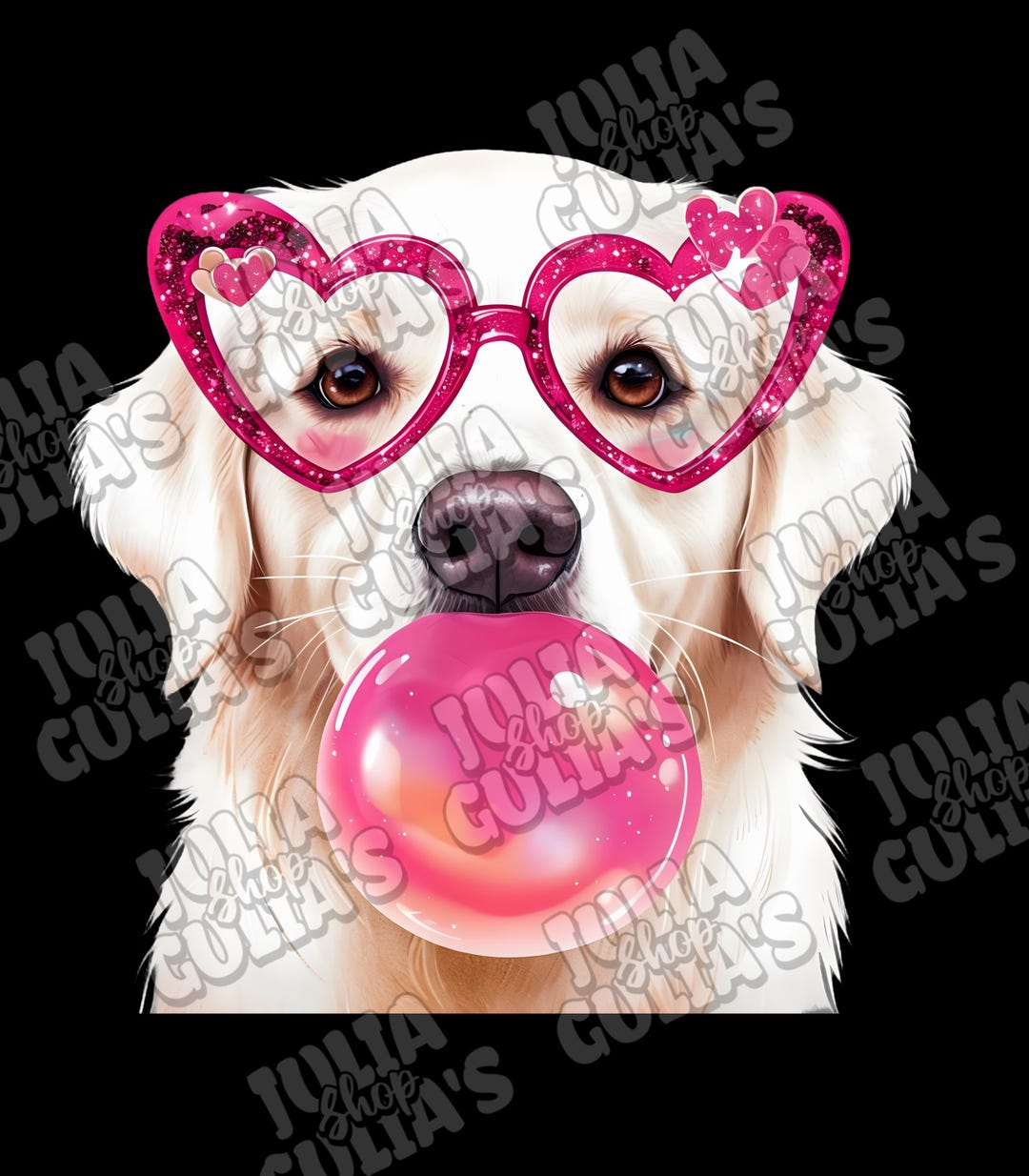White Golden Retriever PNG, Valentines Day Golden Retriever, Dog ...