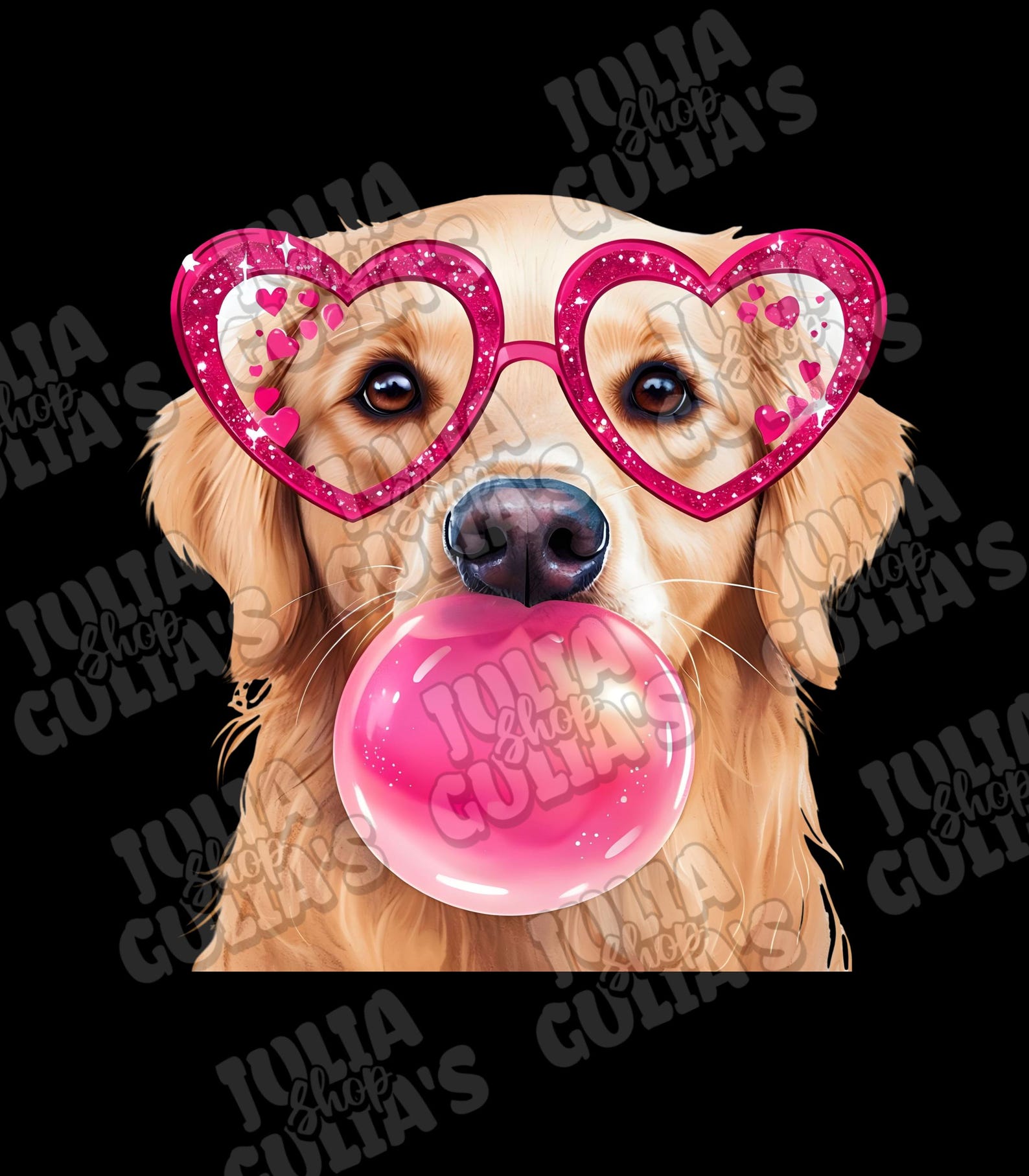 Golden Retriever PNG, Valentines Day Golden Retriever, Dog Blowing ...