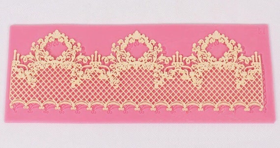L008 Lace Silicone Mold Mould Sugar Craft Mat Cake Decorating Baking Tool